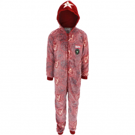 Pijamale copii - Pijama tip Overall Avengers polar