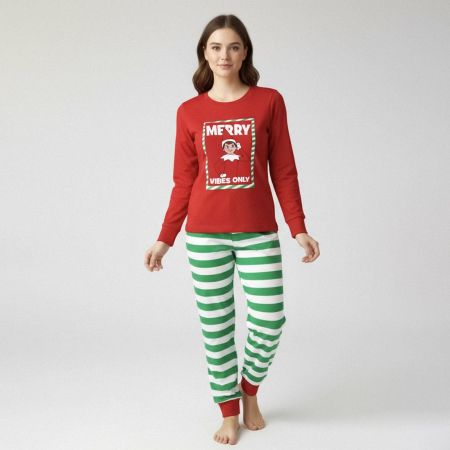 Pijamale bumbac pentru femei Craciun, The Elf