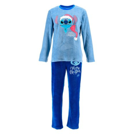 Pentru adulti - Pijamale coral fleece, pentru femei Merry Christmas Stitch