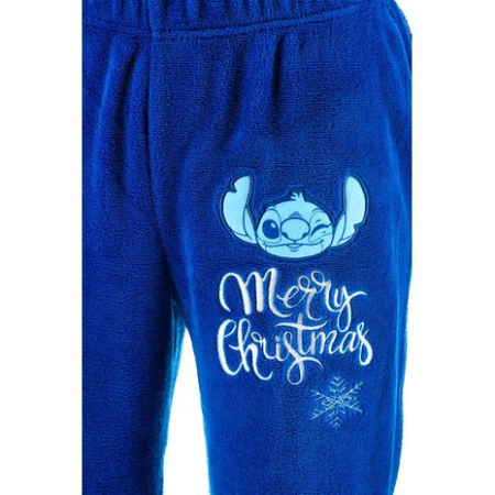 Pijamale coral fleece, pentru femei Merry Christmas Stitch [4]