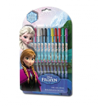 Rechizite si papetarie - Set 12 pixuri cu gel Frozen