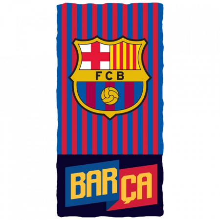Prosoape si halate de baie copii - Prosop bumbac FC Barcelona, 140x70 cm