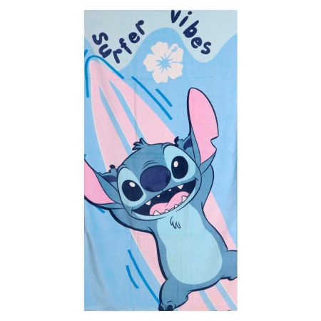 Prosoape si halate de baie copii - Prosop bumbac Lilo & Stitch Surfer Vibes 140x70 cm