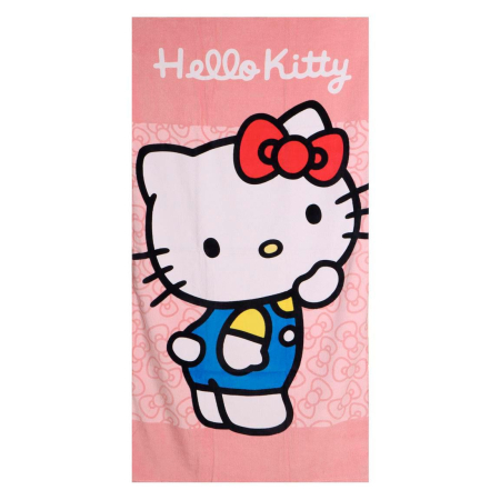 Prosoape si halate de baie copii - Prosop bumbac Hello Kitty 140x70 cm