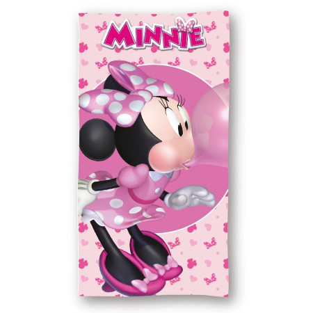 Prosoape si halate de baie copii - Prosop de plaja microfibra Minnie Mouse Disney, 140x70 cm