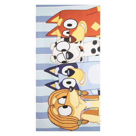 Prosoape si halate de baie copii - Prosop de plaja poliester Bluey Family 70x140 cm