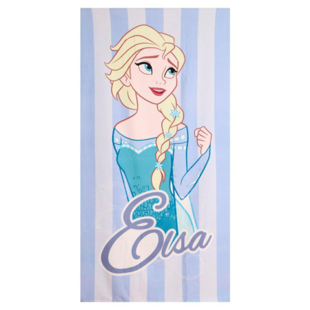 Prosoape si halate de baie copii - Prosop de plaja poliester, Frozen Disney Elsa 140x70 cm