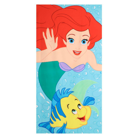 Prosoape si halate de baie copii - Prosop de plaja poliester, Printesele Disney Ariel 140x70 cm