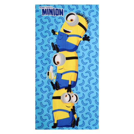 Prosoape si halate de baie copii - Prosop de plaja poliester, Minions 140x70 cm