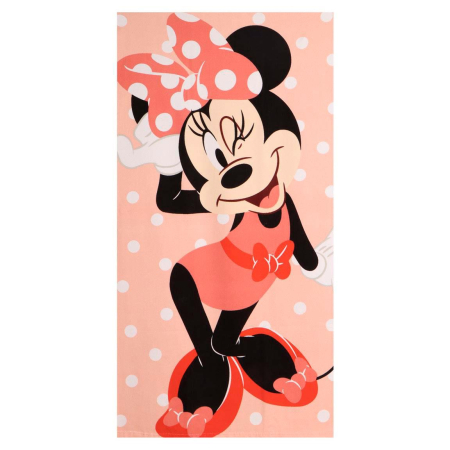 Prosoape si halate de baie copii - Prosop de plaja poliester, Minnie Mouse 140x70 cm