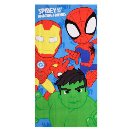 Prosoape si halate de baie copii - Prosop de plaja poliester, Spidey and Friends 140x70 cm