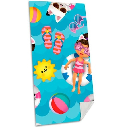 Prosoape si halate de baie copii - Prosop din bumbac Gabby's Dollhouse,140x70cm
