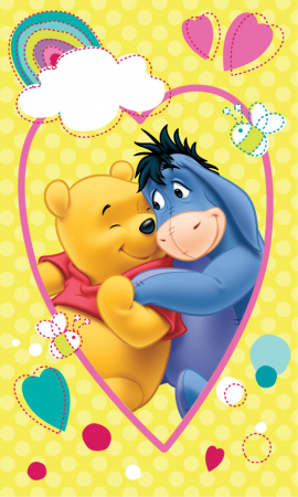 Prosoape si halate de baie copii - Prosop maini din bumbac Disney Winnie the Pooh Smile 30x50 cm