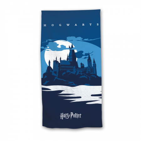 Prosoape si halate de baie copii - Prosop microfibra Harry Potter Hogwarts, Castle