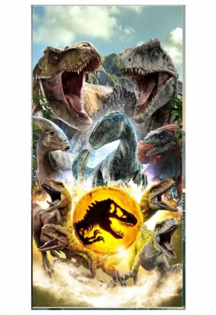 Prosoape si halate de baie copii - Prosop microfibra Jurassic World, 140x70cm