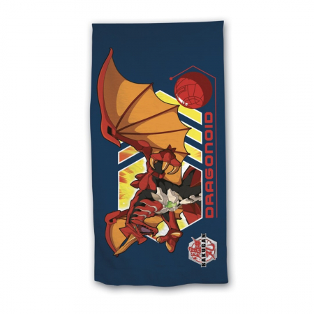 Prosoape si halate de baie copii - Prosop plaja Bakugan, 140x70 cm, microfibra