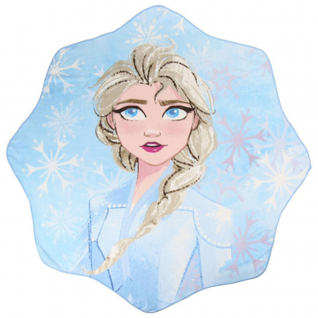 Prosoape si halate de baie copii - Prosop plaja Frozen microfibra 130 cm