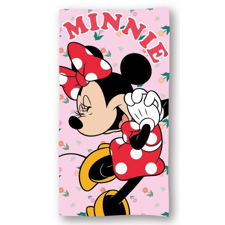 Prosoape si halate de baie copii - Prosop plaja microfibra Minnie Mouse Disney, 140x70 cm