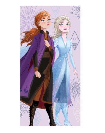 Prosoape si halate de baie copii - Prosop plaja poliester Frozen Magic fast dry, 70x137 cm