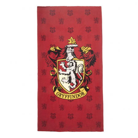 Prosoape si halate de baie copii - Prosop plaja poliester, Harry Potter Gryffindor, 70x140 cm