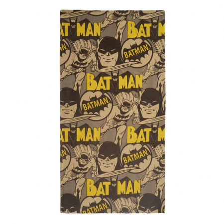 Prosoape si halate de baie copii - Prosop plaja poliester Batman, 180x90 cm