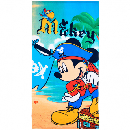 Prosoape si halate de baie copii - Prosop poliester Disney Mickey Pirat fast dry, 140x70 cm