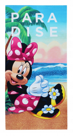 Prosoape si halate de baie copii - Prosop poliester Disney Minnie Paradis fast dry, 140x70 cm
