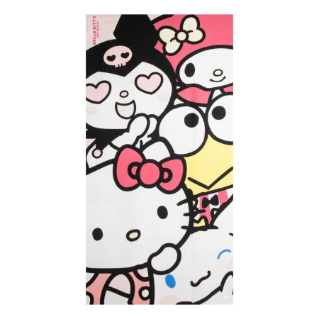 Prosoape si halate de baie copii - Prosop poliester Hello Kitty si Kuromi,140x70cm