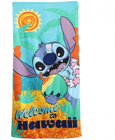 Prosoape si halate de baie copii - Prosop poliester Lilo & Stitch Welcome fast dry, 140x70 cm