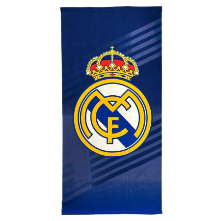 Prosoape si halate de baie copii - Prosop poliester plaja, Real Madrid, 70x140 cm