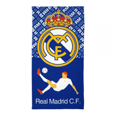 Prosoape si halate de baie copii - Prosop poliester Real Madrid C.F. 140x70 cm