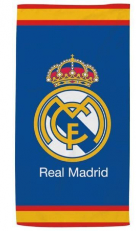 Prosoape si halate de baie copii - Prosop poliester Real Madrid Spania, 140x70 cm