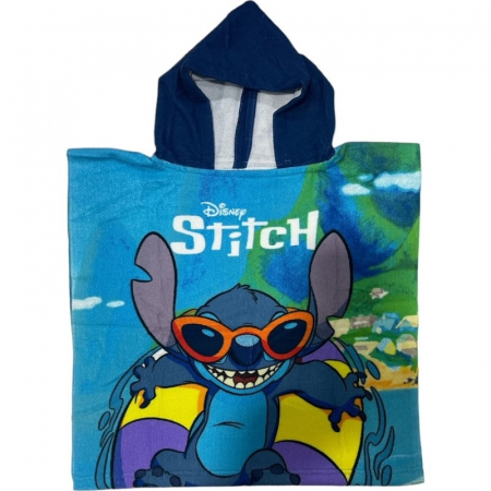 Prosoape si halate de baie copii - Prosop poncho microfibra, baieti, Summer Stitch, 50 x 100 cm