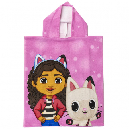 Prosop poncho microfibra, Gabby's Dollhouse Friends, 50x115 cm [2]