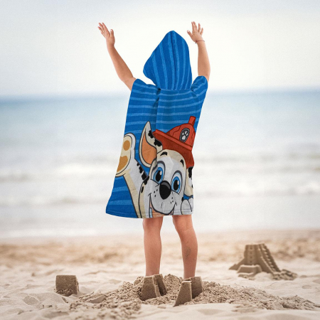 Prosop poncho microfibra, Paw Patrol Chase si Marshall, 50 x 115 cm [5]