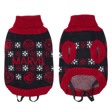 Haine animale de companie - Pulover tricotat pentru câini cu design Marvel
