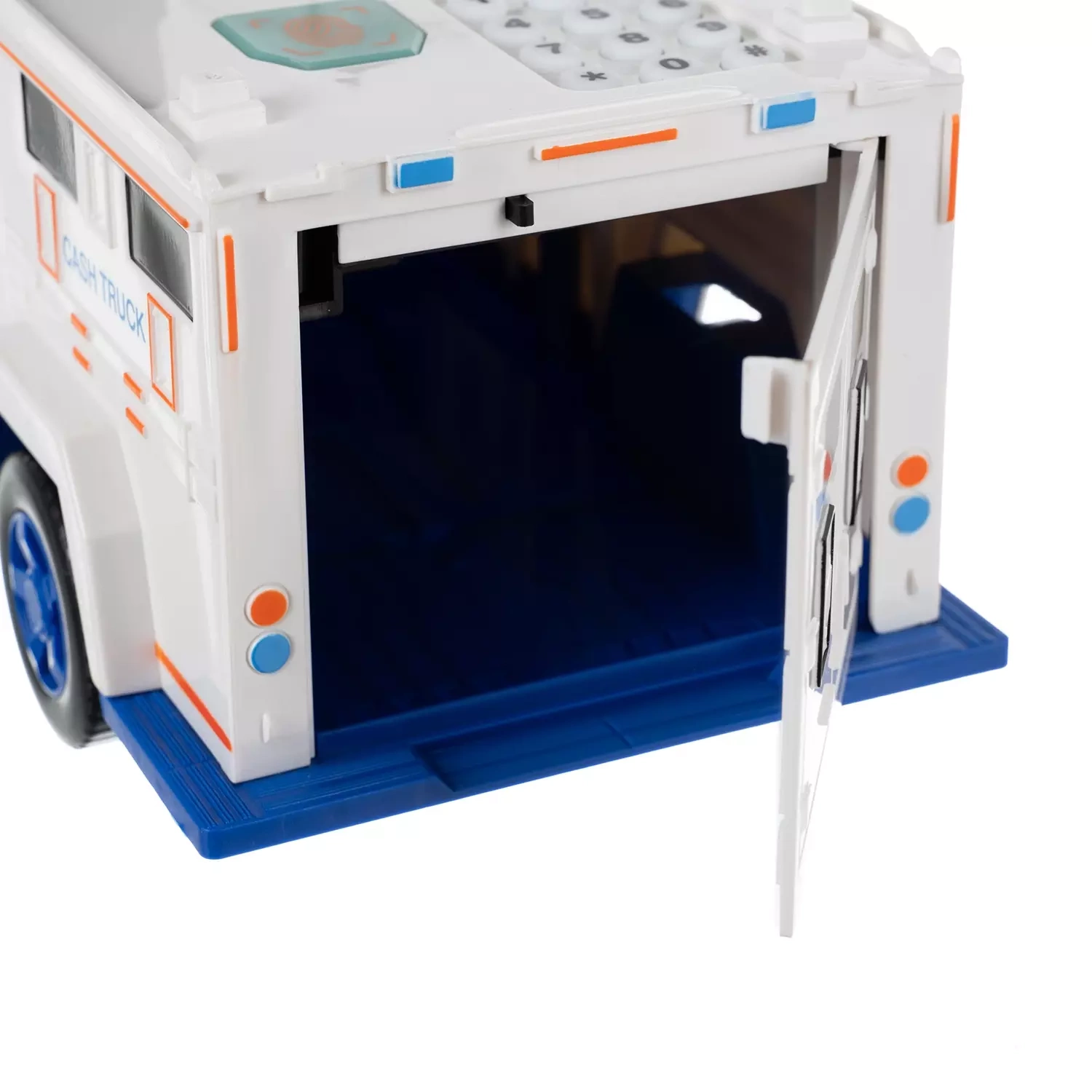 Pusculita metal Masina de Politie cu sunete si lumini 28x15x13 cm [7]