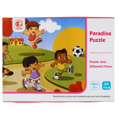 Joaca si timp liber - Puzzle Paradisul de joaca, 25 x 17.5 cm, 24 piese, Multicolor