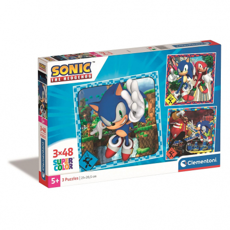 Joaca si timp liber - Puzzle carton Clementoni Sonic Doctor Eggman 3x48 piese