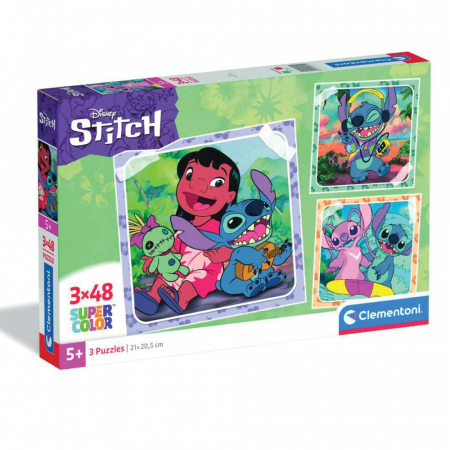 Jocuri si jucarii - Puzzle carton Lilo & Stitch Music 3x48 piese