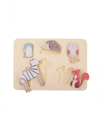 Puzzle-uri pentru copii - Puzzle incastru 5 piese, lemn