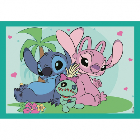Puzzle Clementoni SuperColor Lilo & Stitch, 4 in 1 [1]