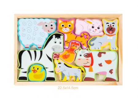 Puzzle din lemn , ferma animalelor, Gradina Zoologica [3]