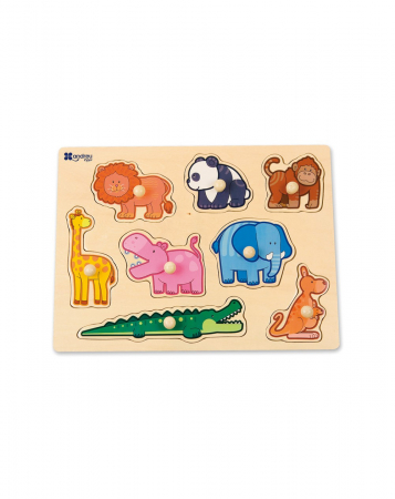 Puzzle-uri pentru copii - Puzzle din lemn incastru Jungla, 8 piese