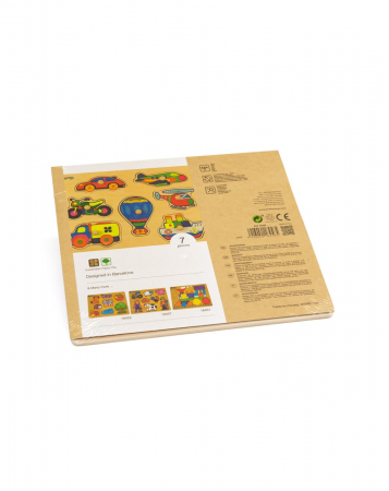 Puzzle din lemn incastru mijloace de transport, 7 piese [1]
