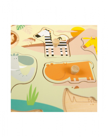 Puzzle din lemn incastru Safari, 7 piese [3]