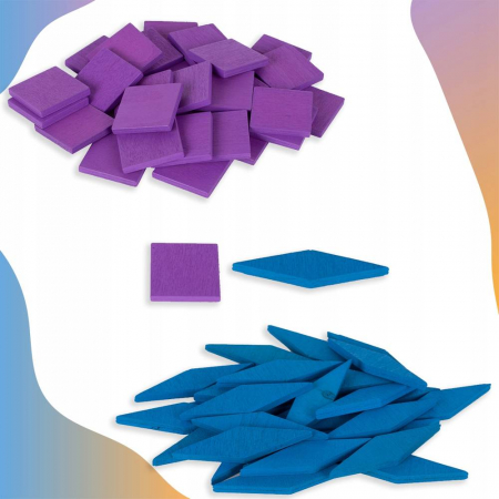 Puzzle geometric din lemn 155 piese [8]