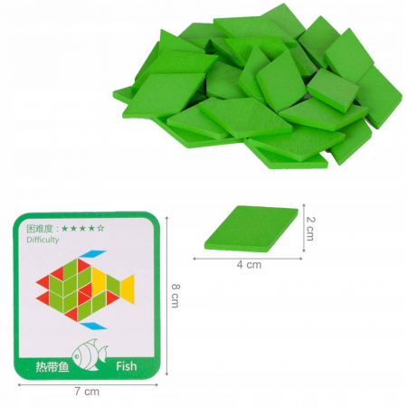 Puzzle geometric din lemn 155 piese [9]