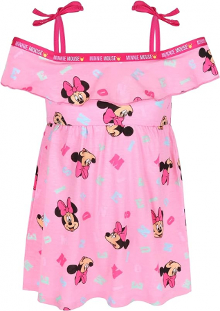 Rochite fete - Rochie bumbac, bretele Minnie Mouse Disney