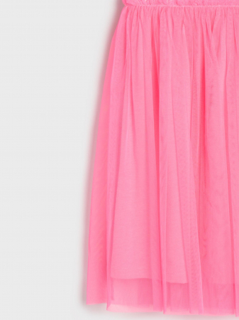 Rochie bumbac cu fusta din tul Flamingo [3]
